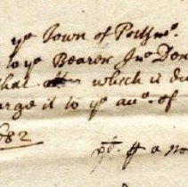 Receipt of note paid, Portsmouth 1682